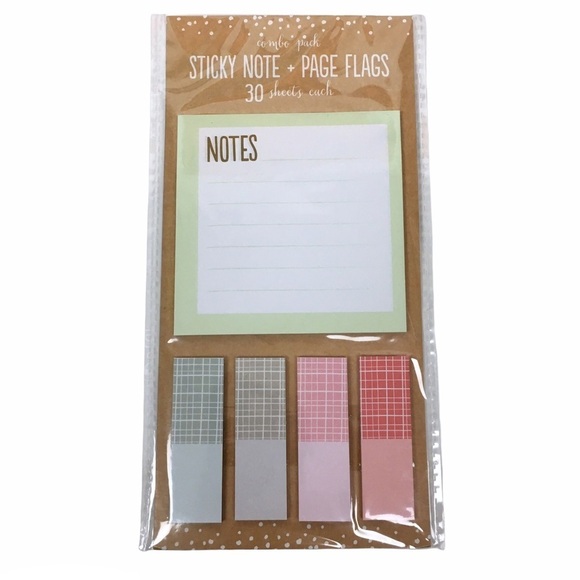Christmas Plaid Dots Stationery Set Notepad Sticky Notes Page Flags Washi Tape - Picture 3 of 5